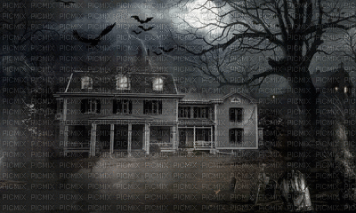Haunted house mansion bp - GIF animé gratuit