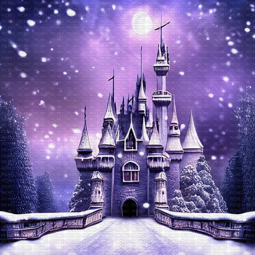 kikkapink purple fantasy background castle - png gratuito