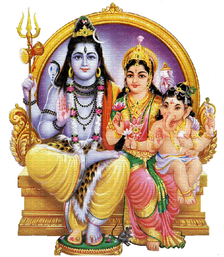 Shiv Parvati Ganesh - gratis png