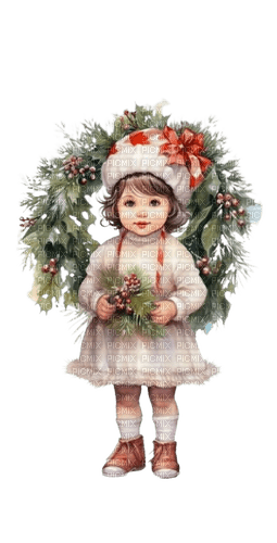 Noël enfant couronne - darmowe png