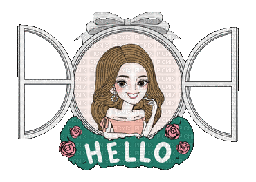Nina hello - Бесплатный анимированный гифка