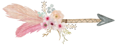 arrow feather feder ressort deco tube fleur flower spring - PNG gratuit