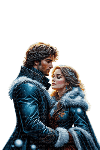 loly33 couple hiver - zdarma png