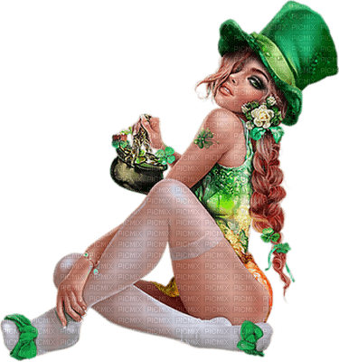 Kaz_Creations St.Patricks Day Colour Girls - nemokama png