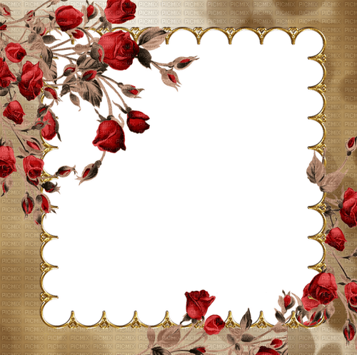 Cadre.Frame.Red roses.Victoriabea - безплатен png