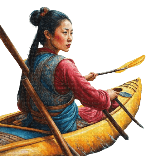 loly33 femme barque asiatique - 無料png