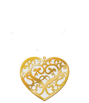 coração dourado-l - png grátis