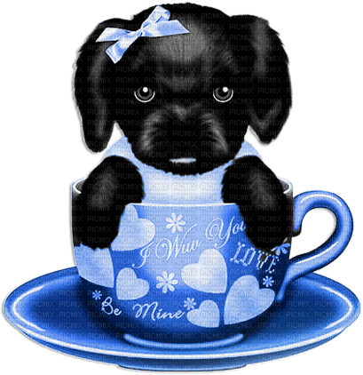 soave deco valentine cup  animals dog  black white - png gratis