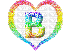 Kaz_Creations Alphabets Colours Heart Love Letter B - Darmowy animowany GIF