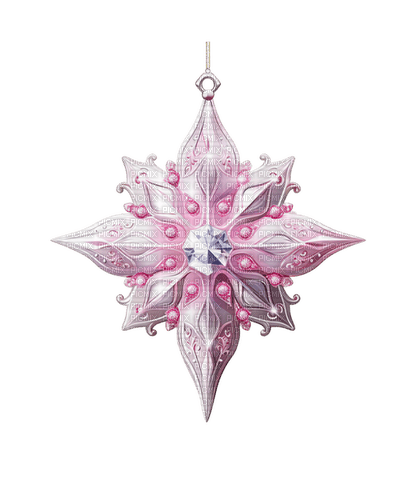 christmas deco star pink rox - kostenlos png
