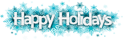 soave text happy holidays  deco white teal - png grátis