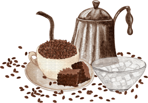 Coffee, cake. Leila - PNG gratuit