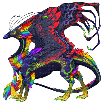 dragon rainbow - nemokama png