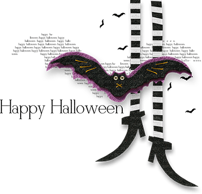 happy halloween  text - kostenlos png