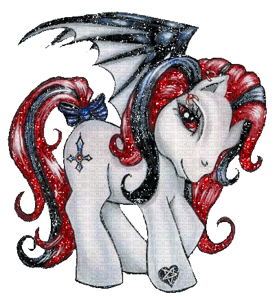 gothic pony - Безплатен анимиран GIF