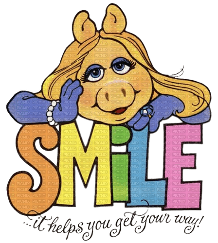 miss piggy smile - gratis png