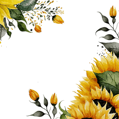 loly33 frame tournesol - Free PNG
