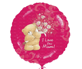 Kaz_Creations I Love You Mum Balloon - PNG gratuit