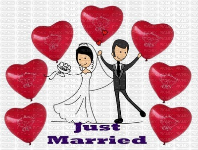 just married - Free PNG