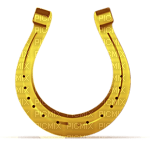 Gold Horse Shoe - zdarma png