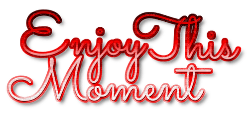 Enjoy This Moment.Text.Red - KittyKatLuv65 - darmowe png