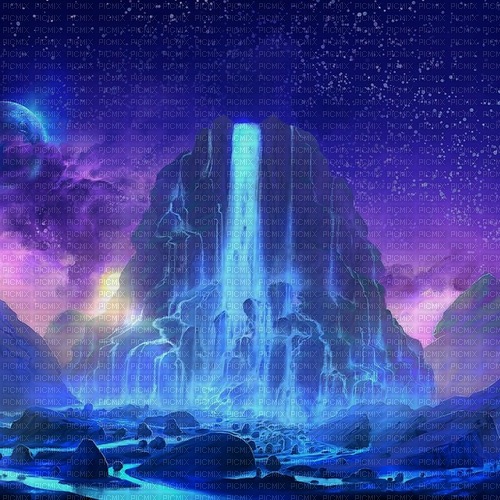 blue fantasy background - bezmaksas png