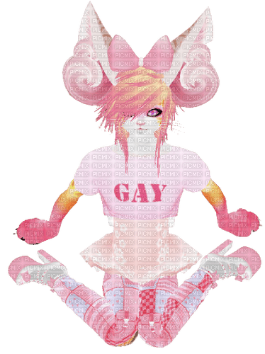 Spring pink GAY catboy - darmowe png
