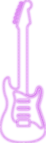 neon pink guitar Bb2 - Free PNG