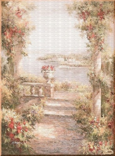 garden painting - Free PNG