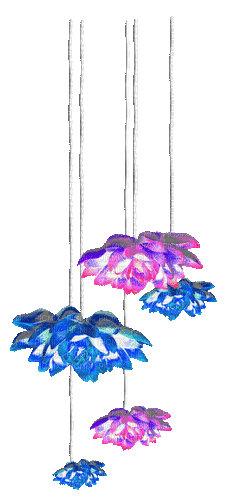 Flowers.Pink.Blue - By KittyKatLuv65 - Gratis geanimeerde GIF