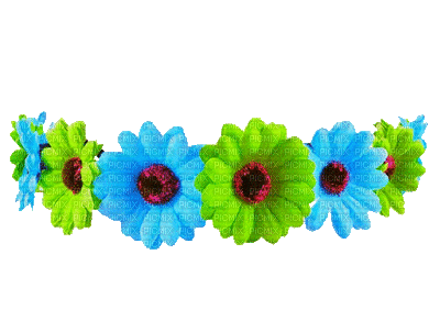 couronne fleurs-flower crown - Ingyenes animált GIF