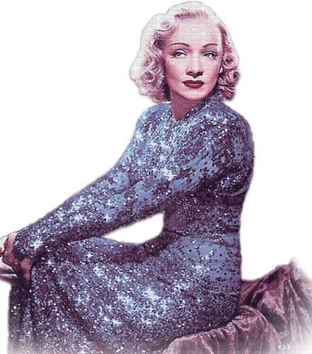 soave woman vintage Marlene Dietrich purple blue - ilmainen png