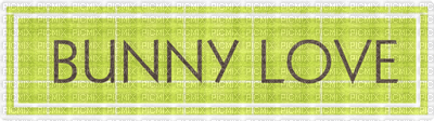 Kaz_Creations Easter Deco Tag Label Text Bunny Love Colours - Free PNG