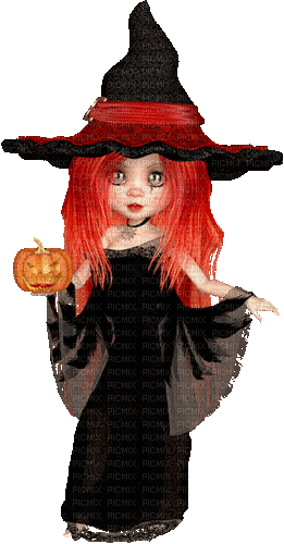 halloween witch by nataliplus - GIF animé gratuit