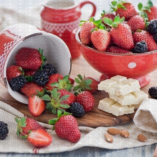 strawberries background - PNG gratuit