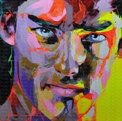 Modern multicolored portrait - фрее пнг