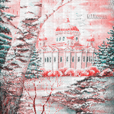 Y.A.M._Winter landscape background Russia - Kostenlose animierte GIFs