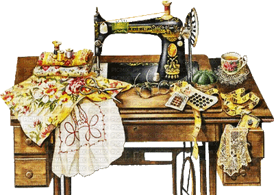 couture_tailoring sewing machine_machine à coudre - GIF animé gratuit