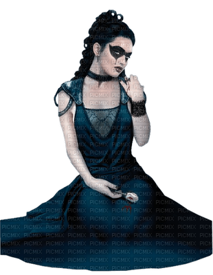 Kaz_Creations Woman Femme Gothic Sitting - Free PNG
