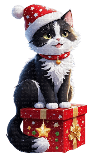 katze, cat, christmas - gratis png