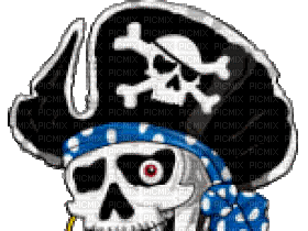 pirate skeleton bp - Gratis animerad GIF
