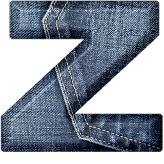 Jeans Blue Alphabet - Bogusia - png ฟรี