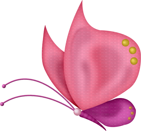 kikkapink deco scrap pink butterfly - 免费PNG