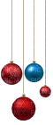 Kaz_Creations Hanging Christmas Baubles - Free PNG