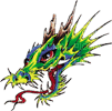 tatouage dragon vert - 免费PNG