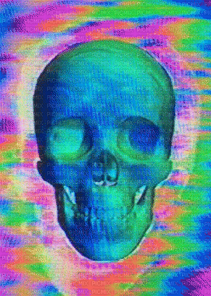 Floating skull - 無料のアニメーション GIF