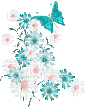 soave deco spring flowers branch butterfly - Безплатен анимиран GIF