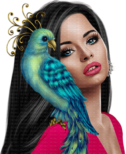 woman autumn fantasy bird kikkapink - бесплатно png
