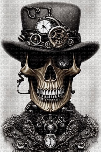 Steampunk skull - 無料png