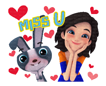 Nina miss you - GIF animado grátis